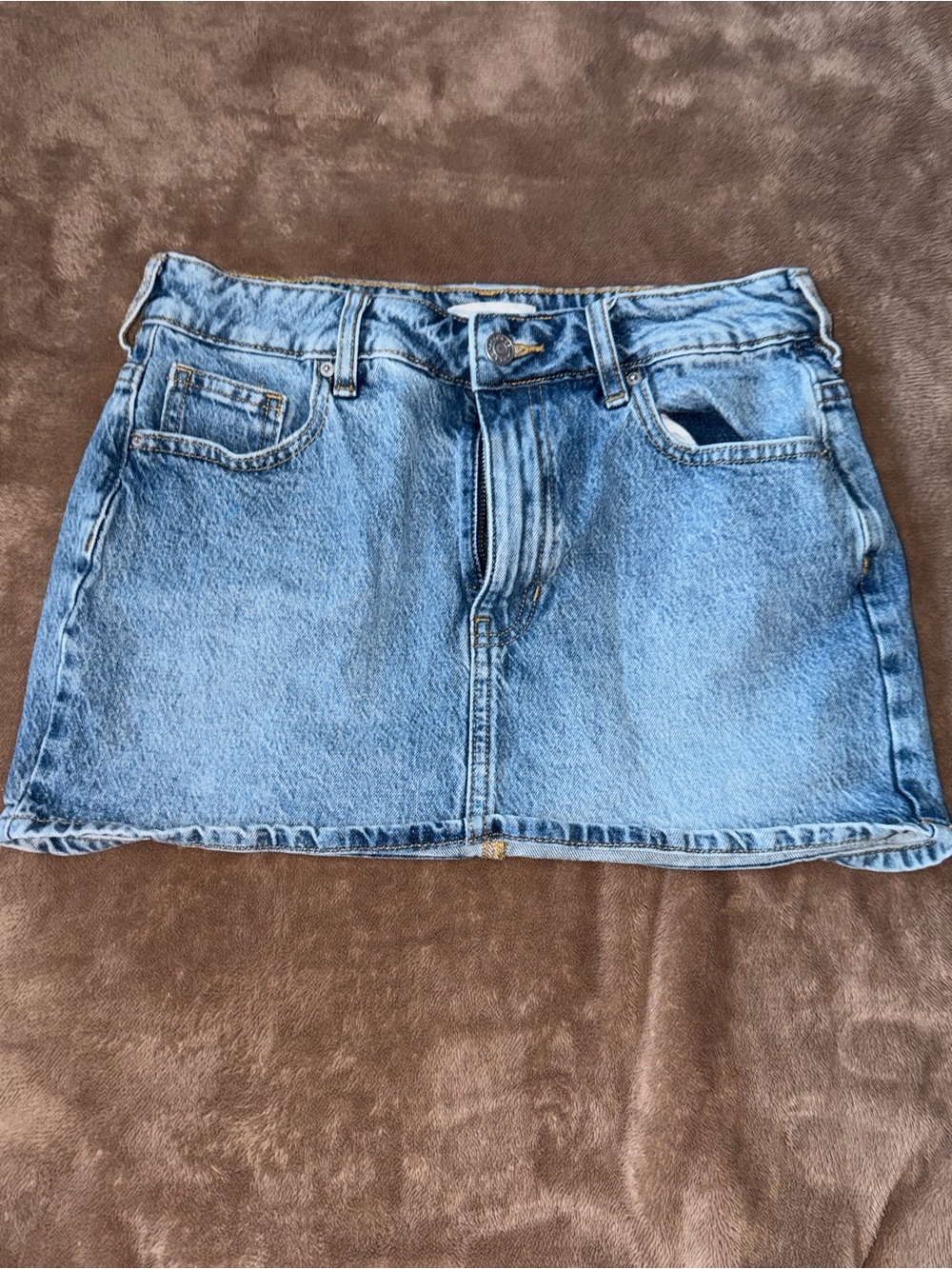 PacSun Light Blue Denim Mini Skirt